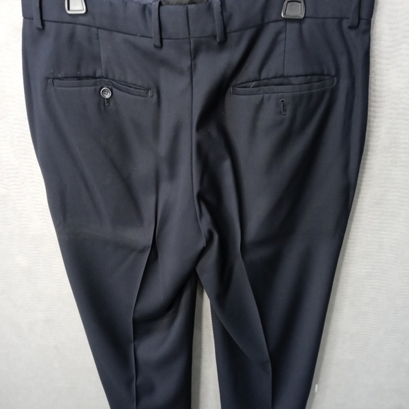 Valenti Uomo men's navy blue polyester dress pants - Picture 6 of 10